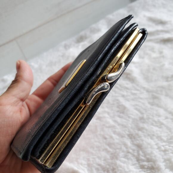 Tignanello Vintage Leather Wallet Navy Read Description - Picture 3 of 10